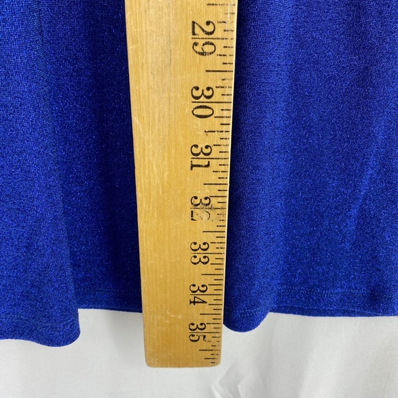 Wild Fable Juniors Size 2X Cut Out Bodycon Dress Long Sleeve Lapis Blue Lurex - Picture 8 of 8